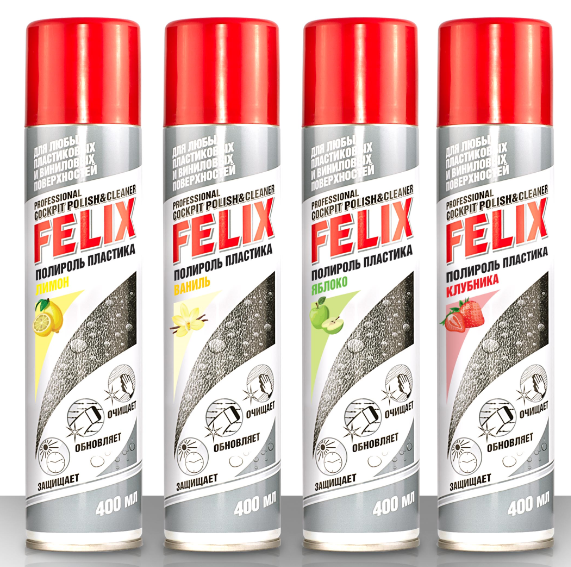 Полироль пластика FELIX 400мл (аэрозоль)