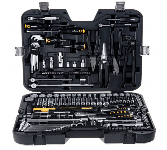 Набор инструментов Inforce 150 предметов 1/2" & 3/8" & 1/4" 06-07-21