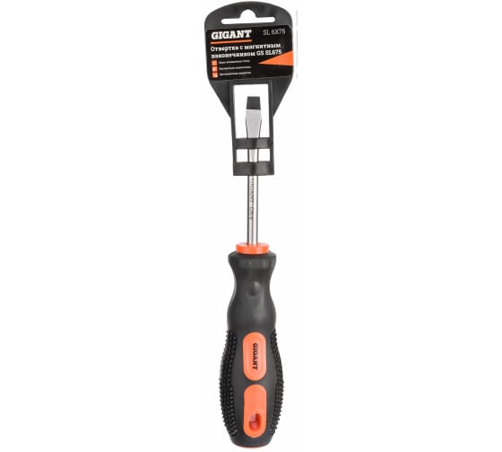 Отвертка Gigant SL 6*75 с магнитным наконечником GS SL675